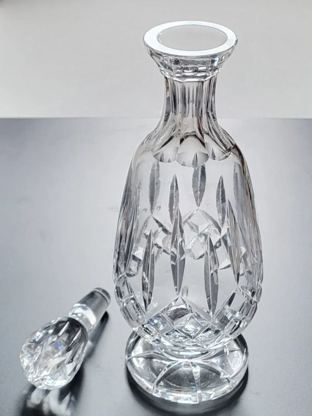 Rare Waterford Lismore Footed Brandy Crystal Decanter 13.5